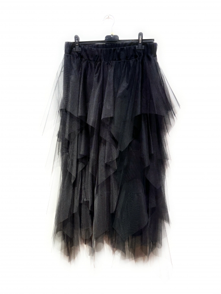 Hochwertig Rock Damen Petticoat Tüll Rock Mode Karneval Karnevalskostüm Lang Schwarz